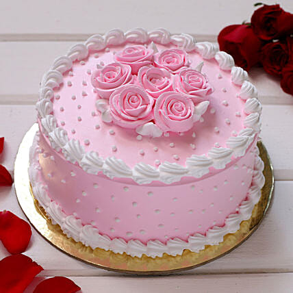 Pink Rose Cake